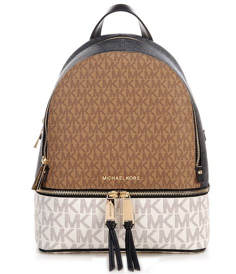 rhea medium logo backpack michael kors|signature rhea zip medium backpack.